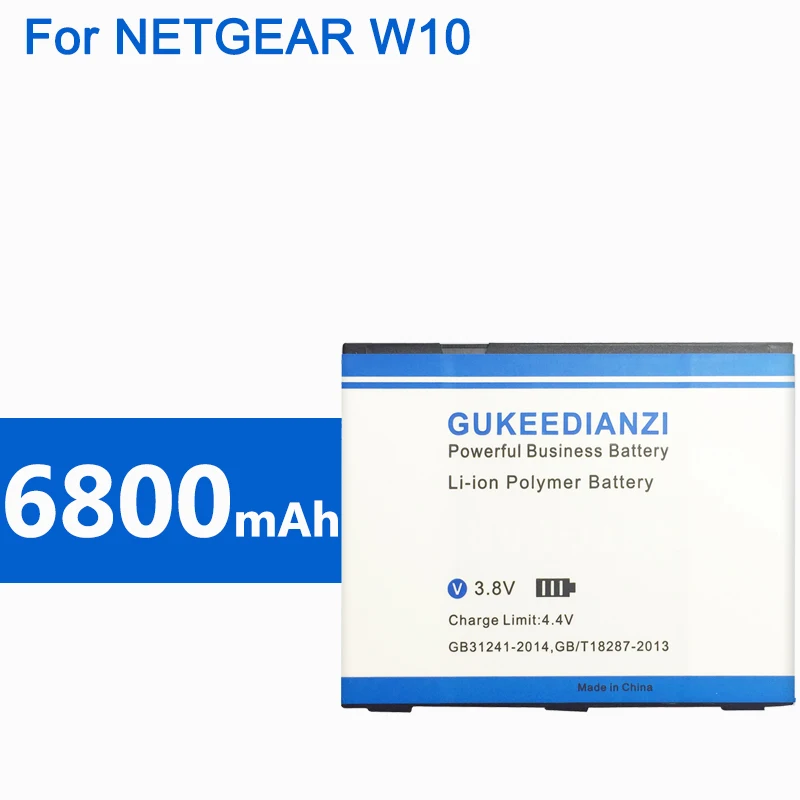 Мощная прочная литий полимерная батарея GUKEEDIANZI телефонная W 10 6800 мАч для NETGEAR NightHawk