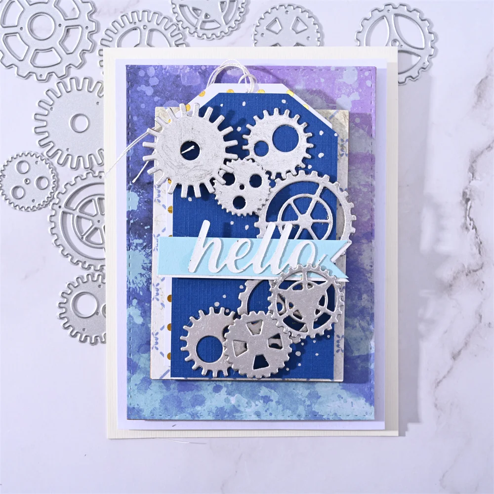 

InLoveArts Puzzle Embossed Gear Template Carbon Steel Cutting Dies DIY Scrapbooking Photo Album Embossing Paper Cards Making New