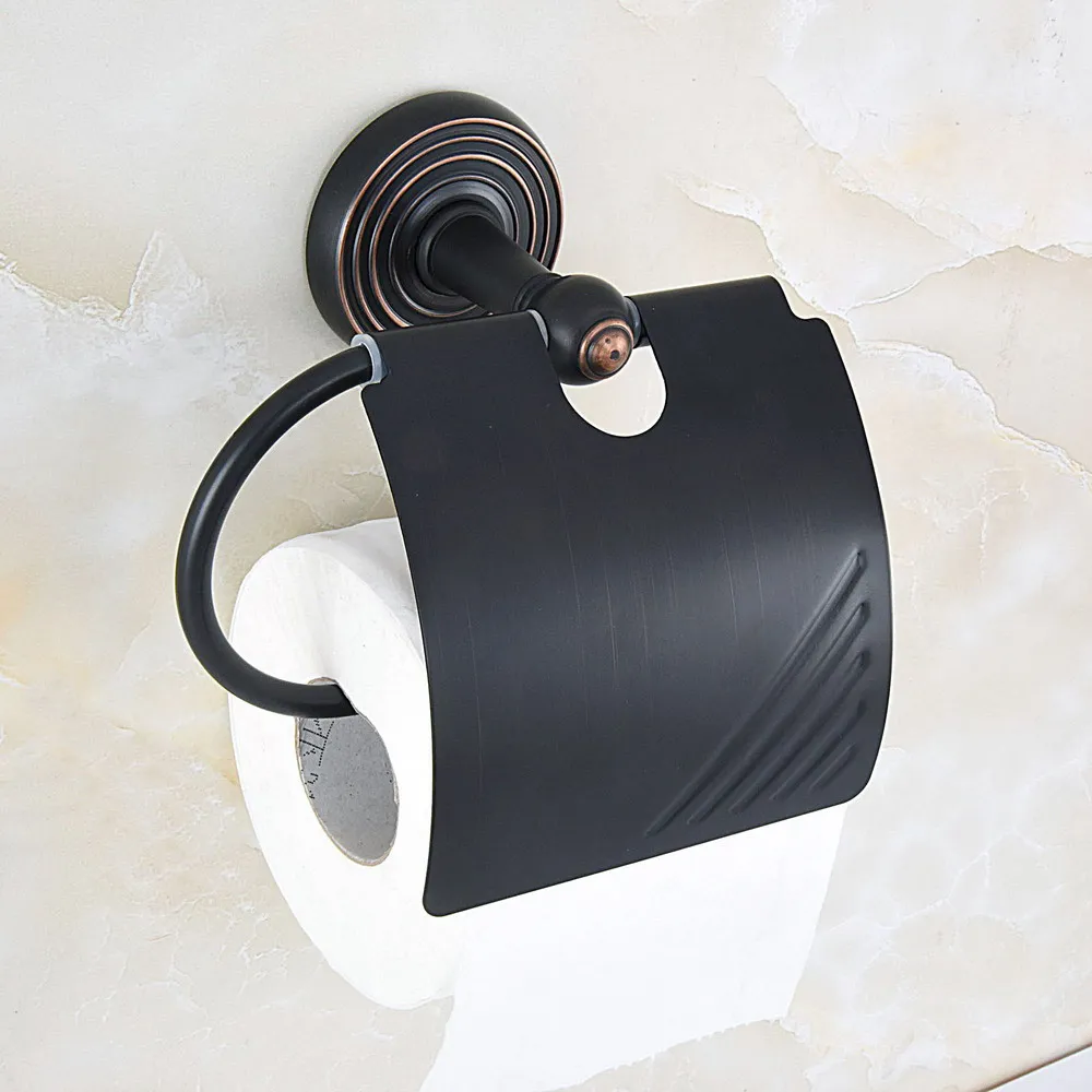 

Black Oil Rubbed Brass Wall Mount Bathroom Waterproof Roll Toilet Paper Holder 2ba917