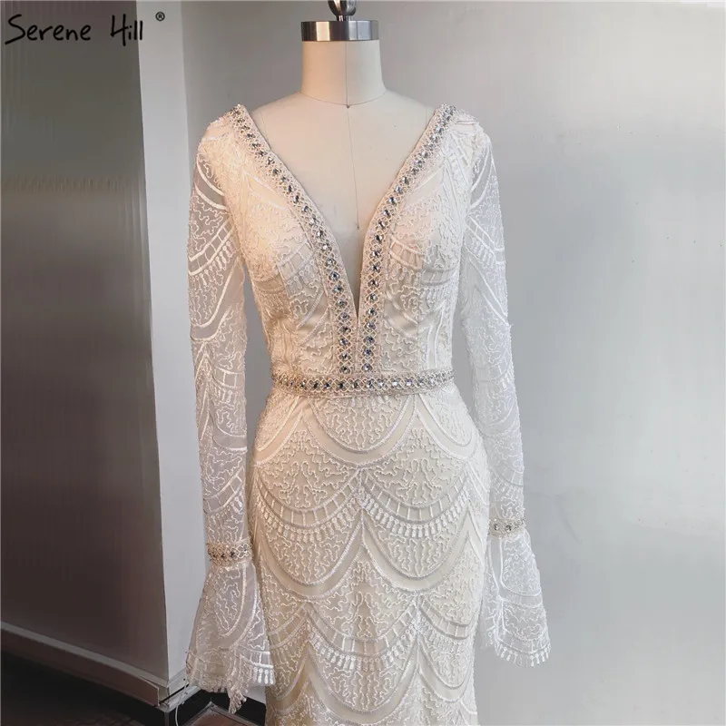 Дубай v образным вырезом сексуальные длинные рукава вечерние платья 2021 последний