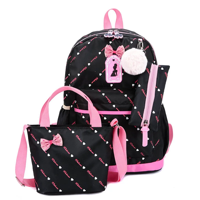 Новые модные школьные рюкзаки из нейлоновой школьный рюкзак для девочек-подростков для девочек милое студенческое Книга сумка Bolsas Mochilas 3 шт...