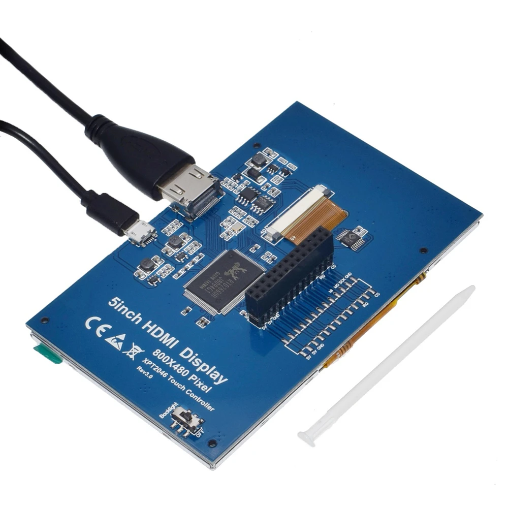 Сенсорный ЖК-экран 5 дюймов ЖК-Дисплей HDMI TFT панель 800*480 для бананового Pi Raspberry 4B 3