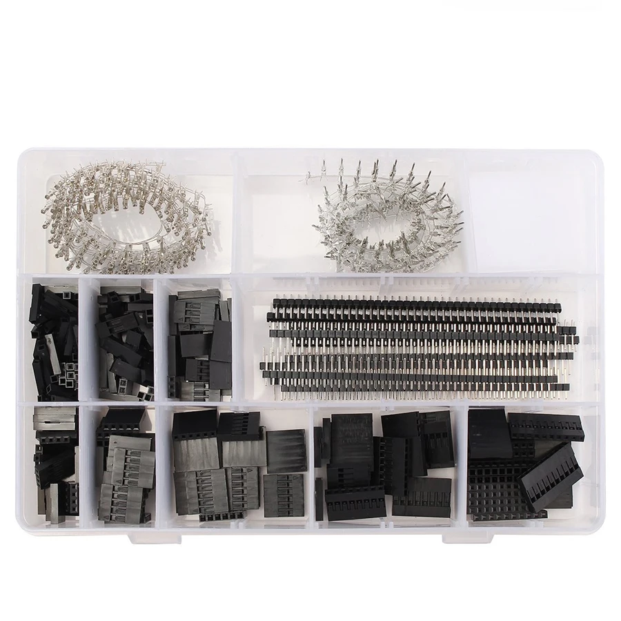

525pcs/set Dupont Wire Jumper Pin Header Connector Housing Kit Male Crimp Pin+Female Pin Connector Terminal Pitch diy electronic