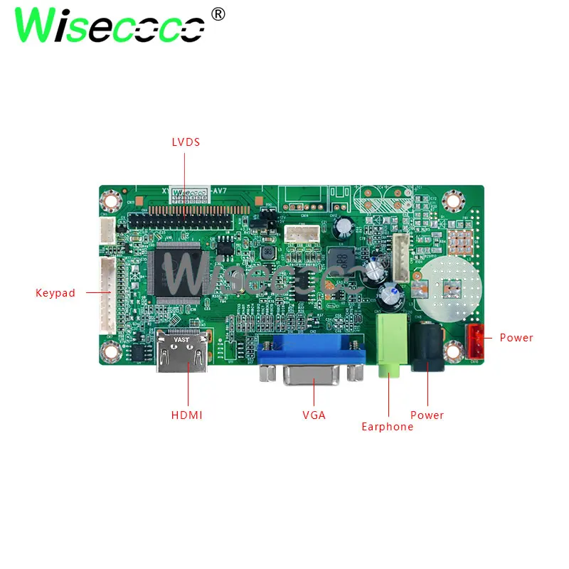 Wisecoco 12,3 дюймовый ips дисплей 1920*720 ЖК-дисплей с HDMI VGA плата контроллера