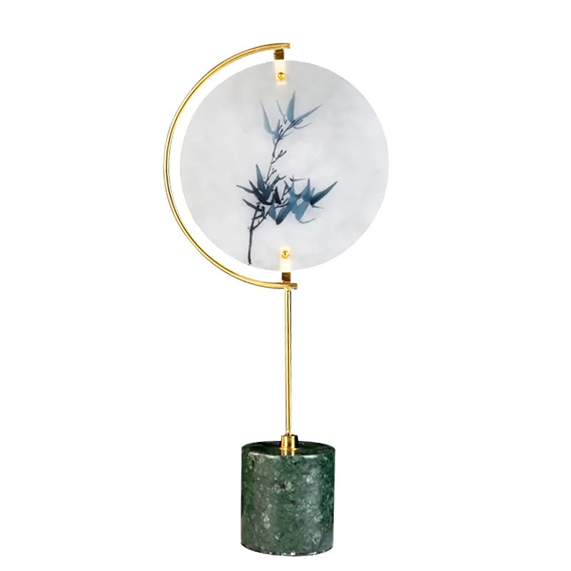 

Light Luxury Postmodern Home Crafts Ornaments Creative Acrylic Bamboo Leaves Pattern Ornaments