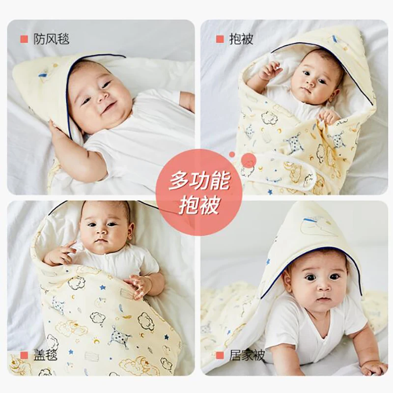 Детское Пеленальное Одеяло с капюшоном для новорожденных спальный мешок