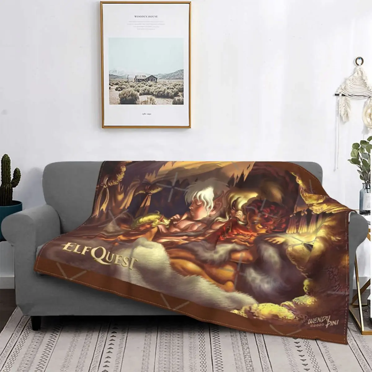 

Теплое покрывало Elfquest для пикника, покрывало в клетку, пушистое клетчатое