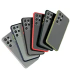 Матовые чехлы-бамперы для телефонов Samsung Galaxy S21 S20 FE Note 20 Ultra 10 9 8 S10 S9 S8 Plus S10e A01 Core, силиконовая задняя крышка