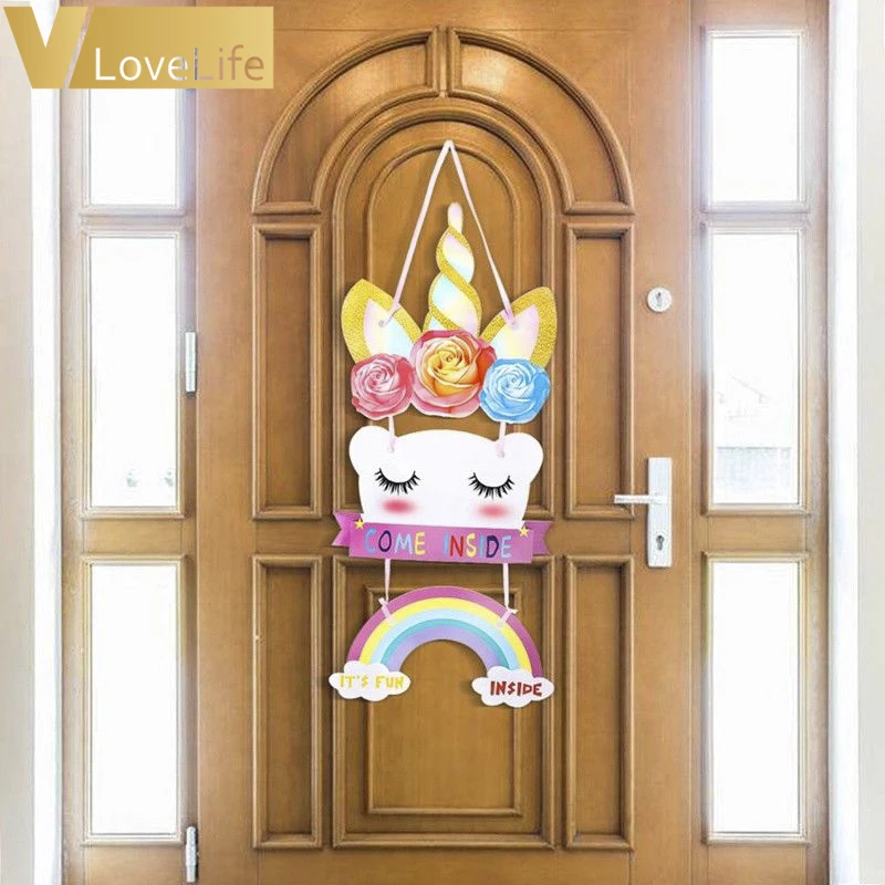 Украшение для дома настенный дверной подвесной Единорог декоративные