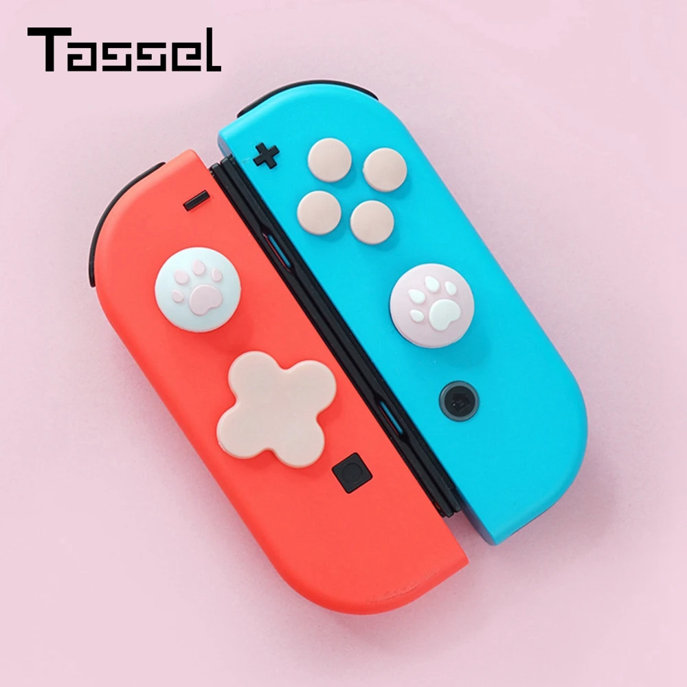 

ABXY Key Sticker Joystick Button For Nintend Switch Lite Direction Thumb Stick Grip Cap Protective Cover For NS Joy-Con Controll