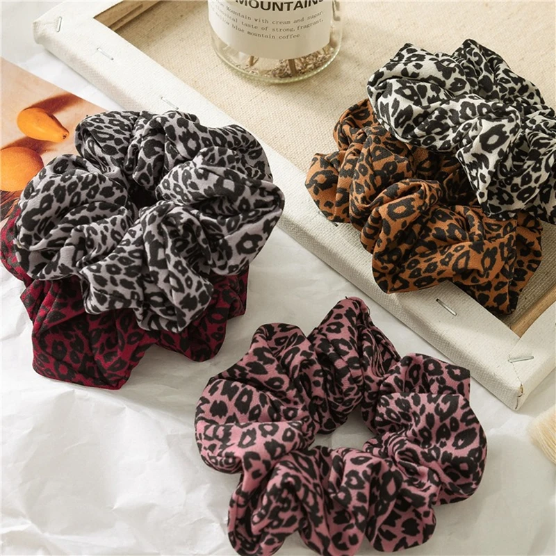 1 шт. Женская резинка для волос с леопардовым принтом| |