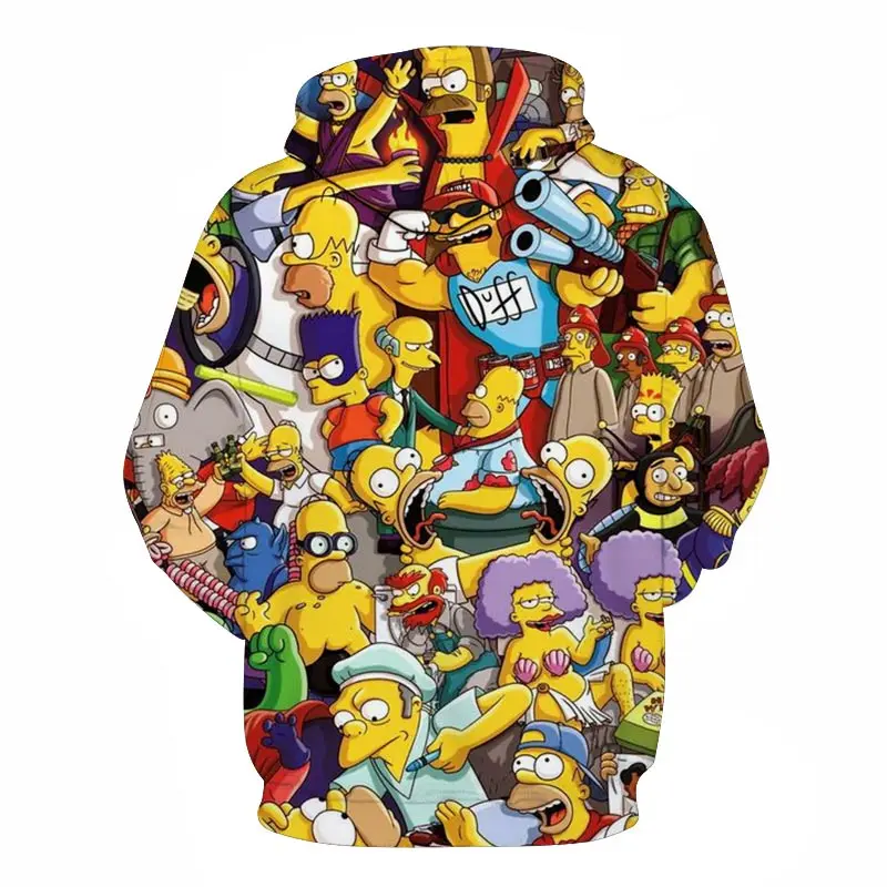 

New Simpson Printed 3d Men Women Hoodies Sweatshirts High Quality Hooded Jacket Novelty Streetwear Fashion Casual Pullover