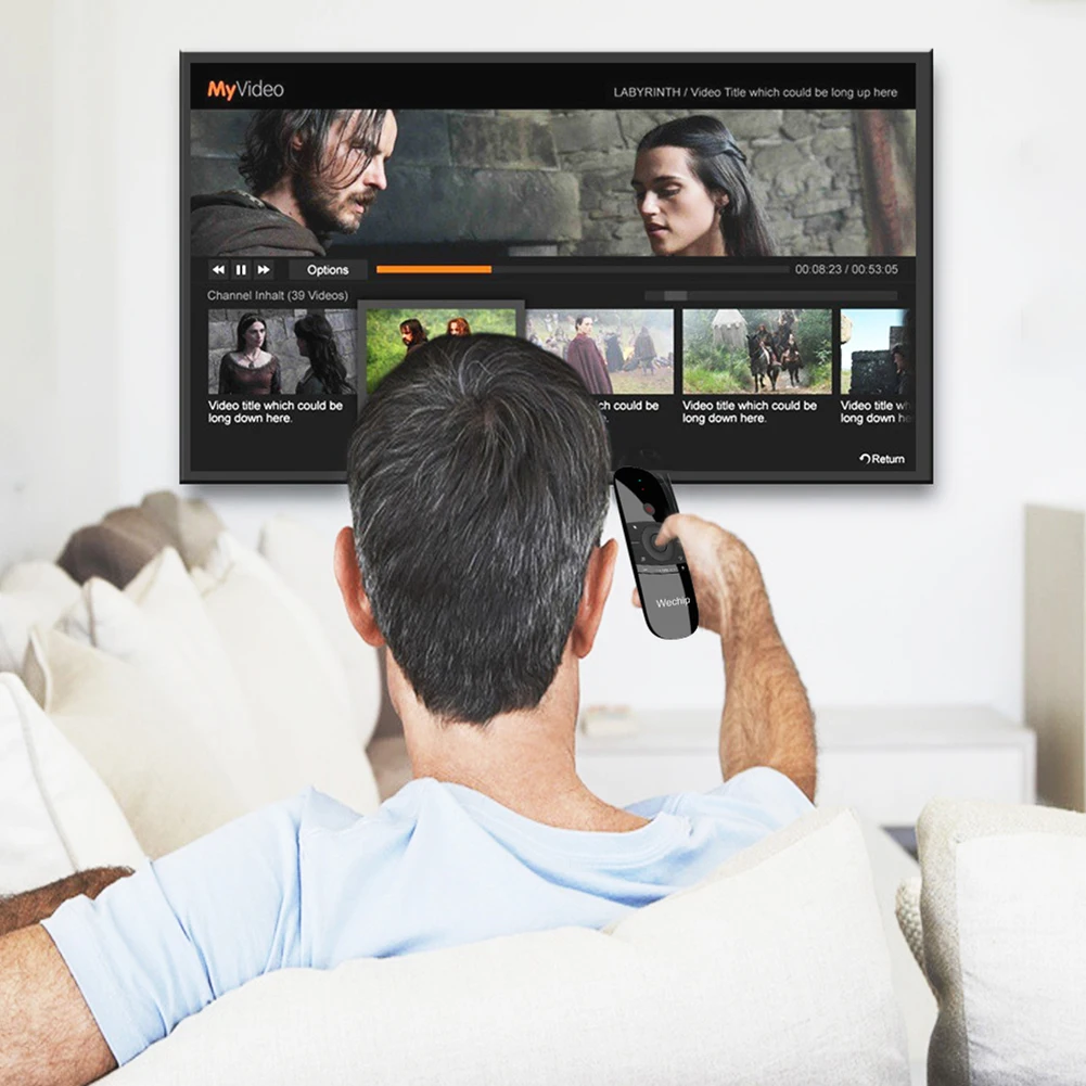 W1 2 4G Беспроводная клавиатура Air Mouse Smart Remote Control для Android TV Box PC | Компьютеры и офис