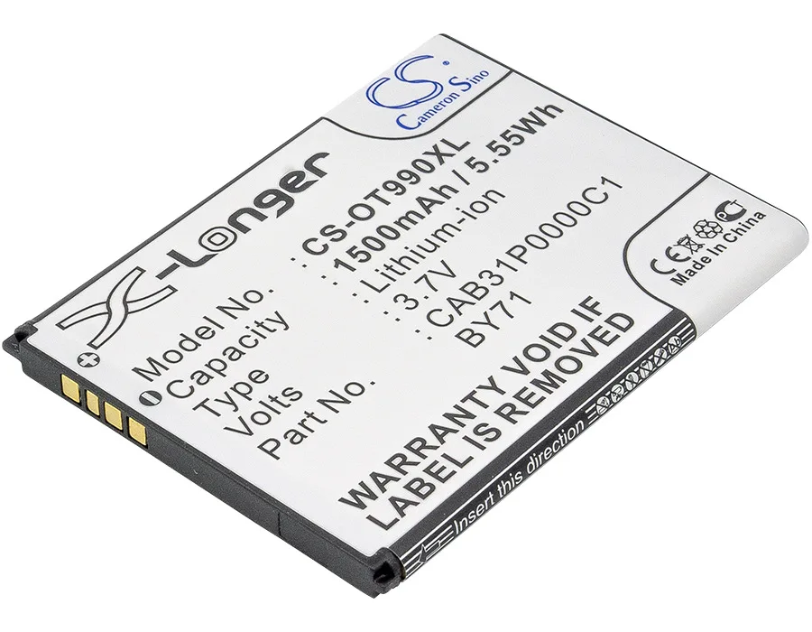 

CameronSino for ALCATEL One Touc POP One Touc POP C1 One Touc POP C2 903 903D O 908 908F O 909 910 915 OT-4018D battery