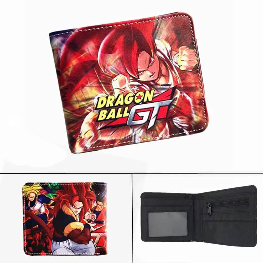 Аниме Dragon Ball Z кошелек Супер Saiyan Goku Vegetto для мальчиков и девочек карман на молнии для монет PU короткий держатель для карт - Цвет: K