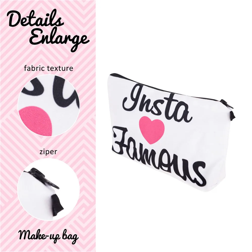 Косметичка женская с буквенным принтом саквояж для Хранения Туалетных