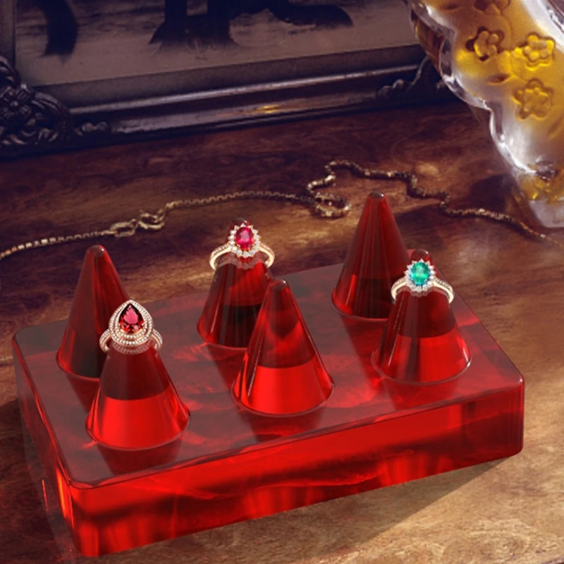 

E56F Rings Cone Display Stand Epoxy Resin Mold Storage Showcase Jewelry Organizer Holder Casting Silicone Mould DIY Crafts Tools