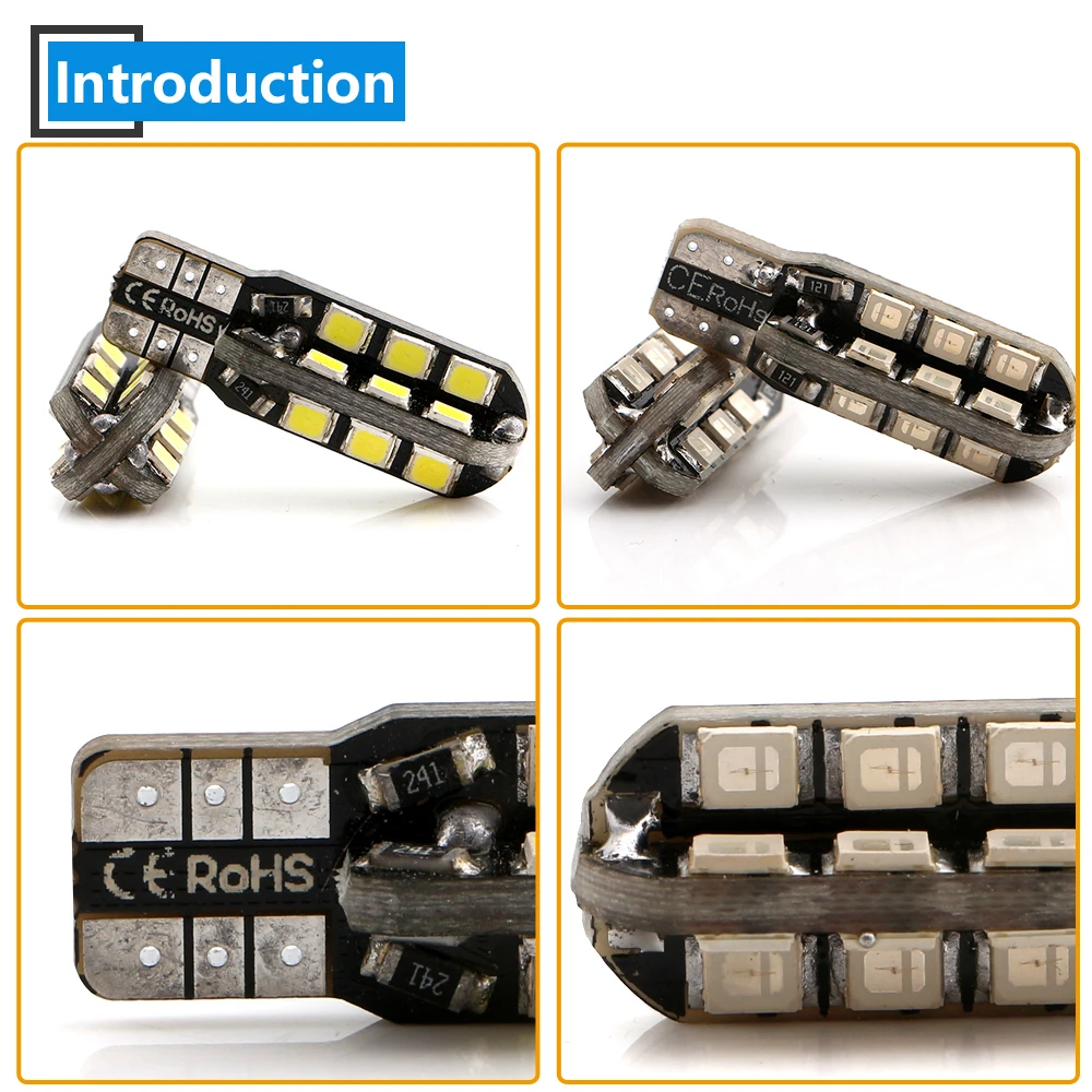 20 шт. 1 8 Вт T10 Canbus 2835 24 SMD светодиодные лампы без ошибок автомобильная карта лампа
