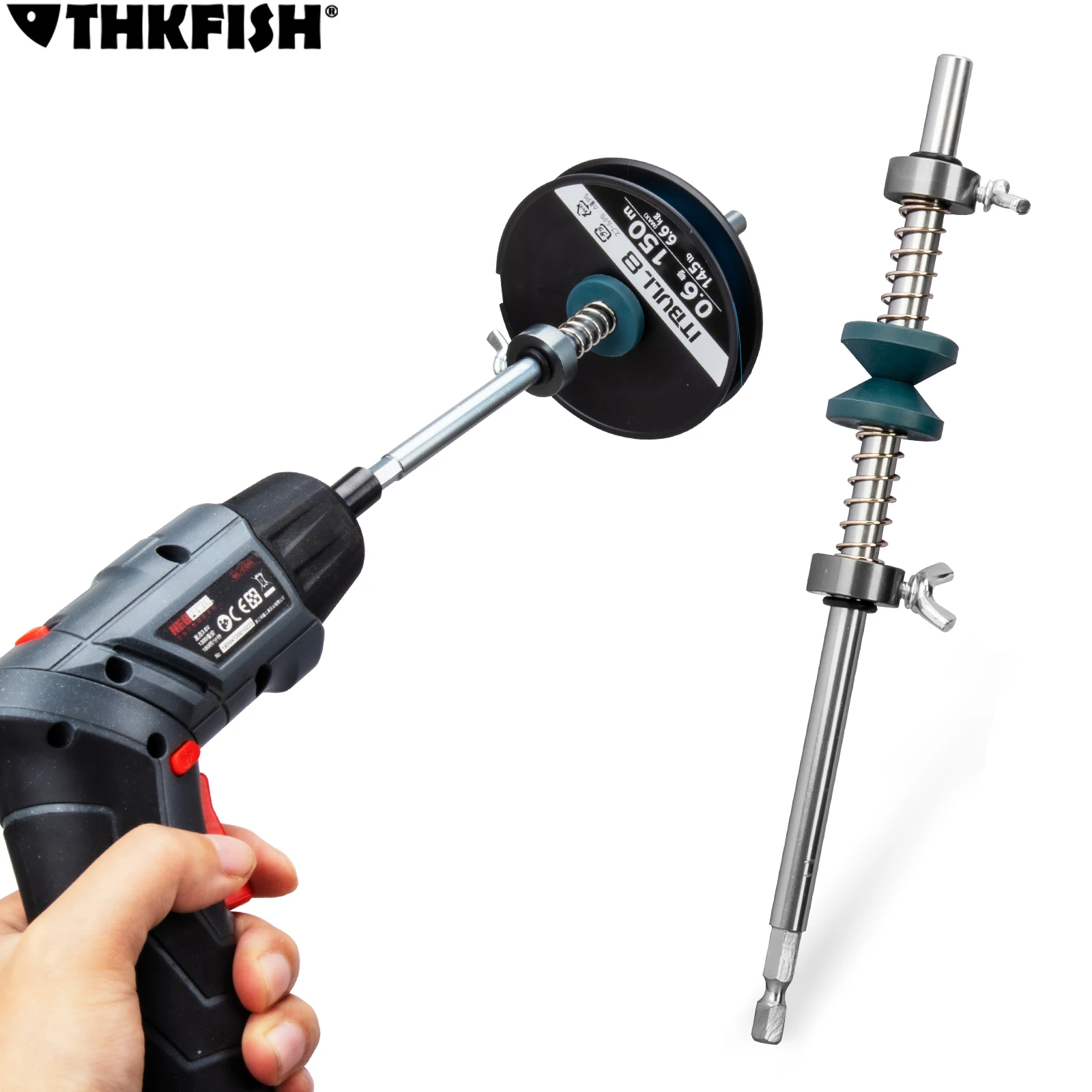 Электрическая дрель рыболовная линия намотки катушки очереди машина спиннинг