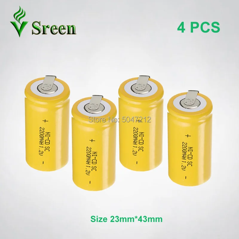 1,2 V SC 2200mAh NI-CD с никелевым листом аккумуляторная батарея электронный аккумулятор DIY to Subc перезаряжаемые пакеты батарей