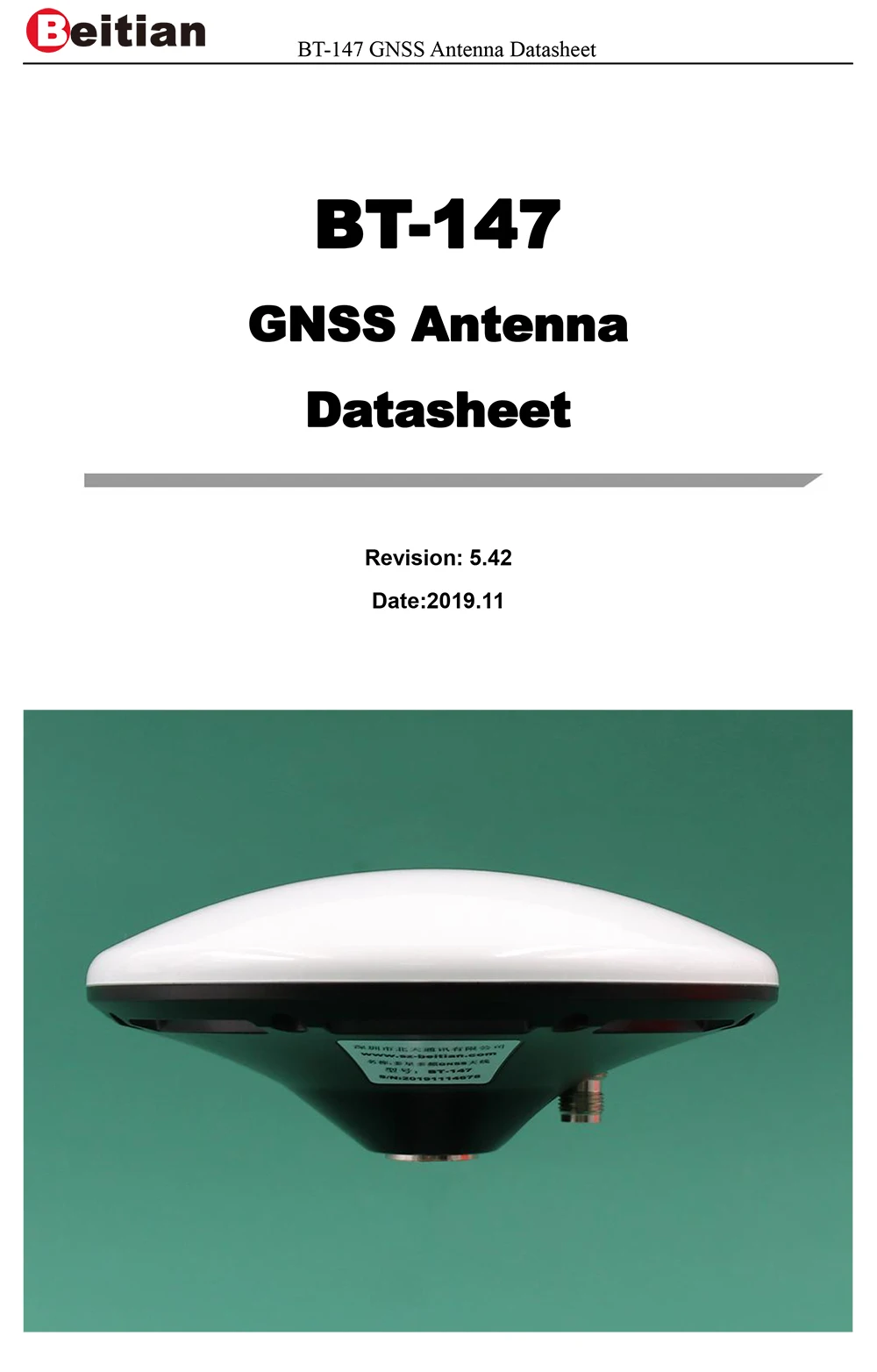 BEITIAN 3 в-18 в коров RTK GNSS антенна для систем наблюдения высокой точности получить ZED-F9P gps ГЛОНАСС BD Галилео, TNC-K, BT-147