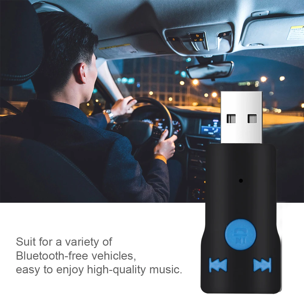 Беспроводной мини адаптер Kebidu USB Bluetooth 4 1 Aux музыкальный аудио ресивер 3 5 мм