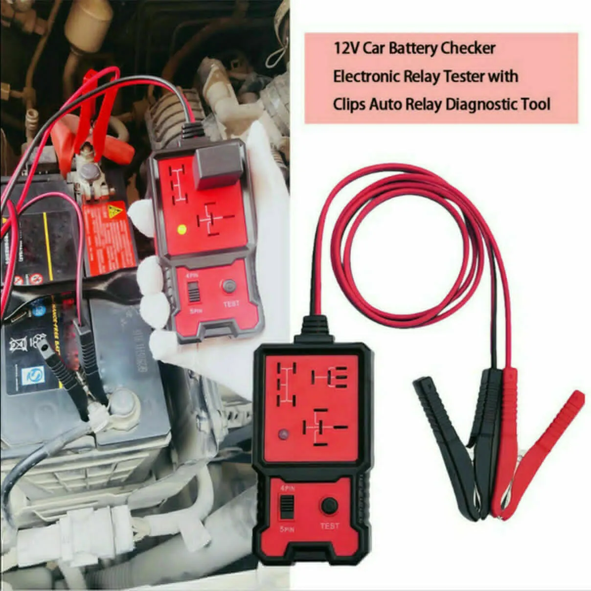 

Electronic Automotive Relay Tester Parts Tool Universal Accessories New