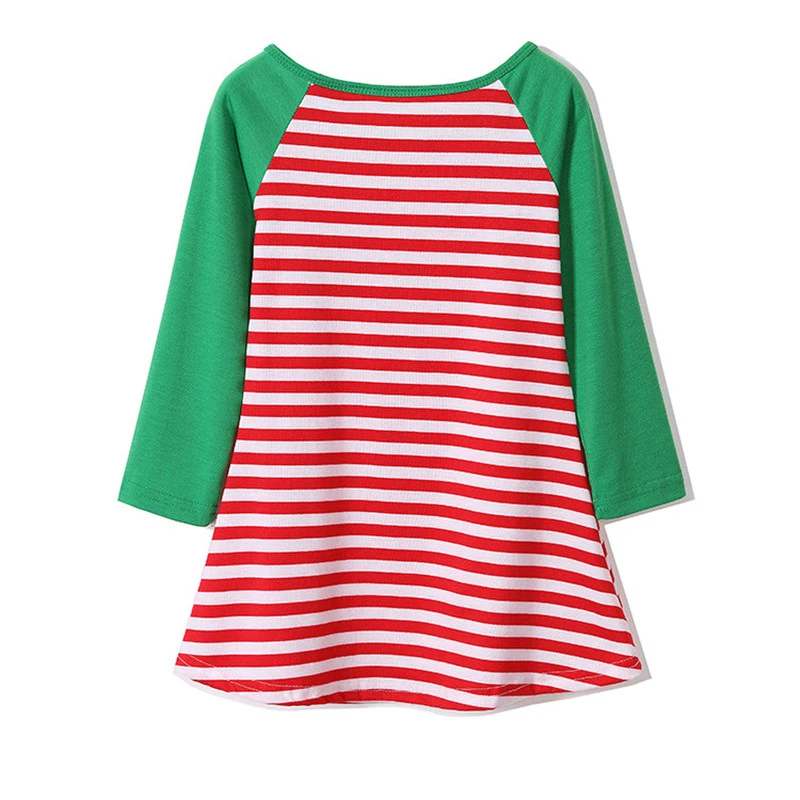 

2021 Mother Daughter US Print Dresses Family Matching Long Sleeve Dress Mommy And Me Pocket Soft Dress