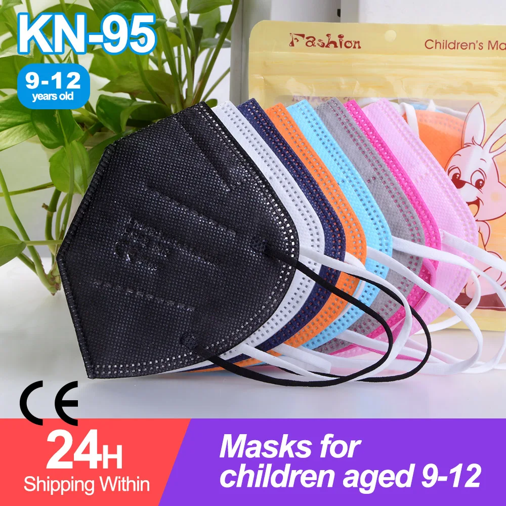 

10-80Pieces Kids Mask Kn95 Face Mask 5 layer FFP2 Mask 95% Filters Mask Reusable Protective Mask ffp2mask niños mascherine ffp2