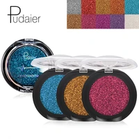 dhl wholesale pudaier single color waterproof eyeshadow cosmetics long lasting shimmer glitter powder eye shadow makeup