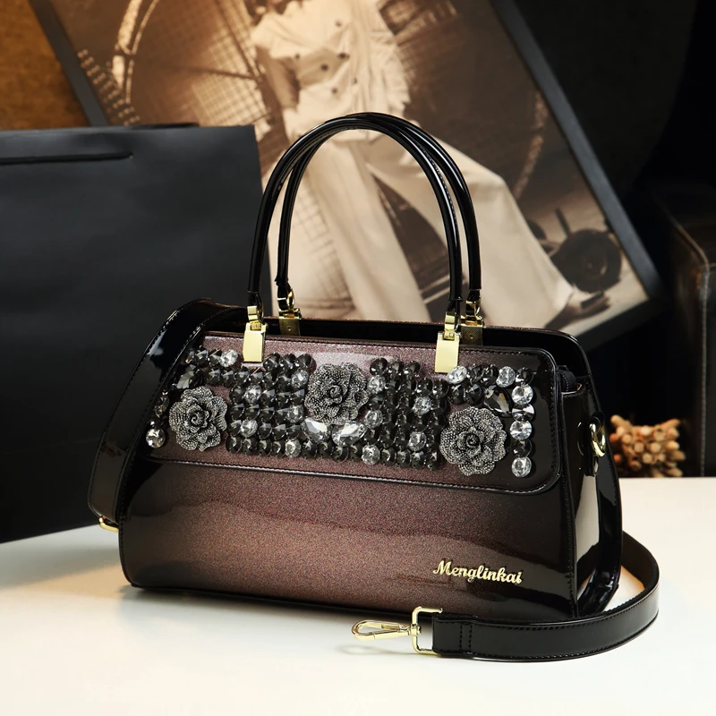 Роскошная модная дамская сумочка со стразами женская сумка-мессенджер из