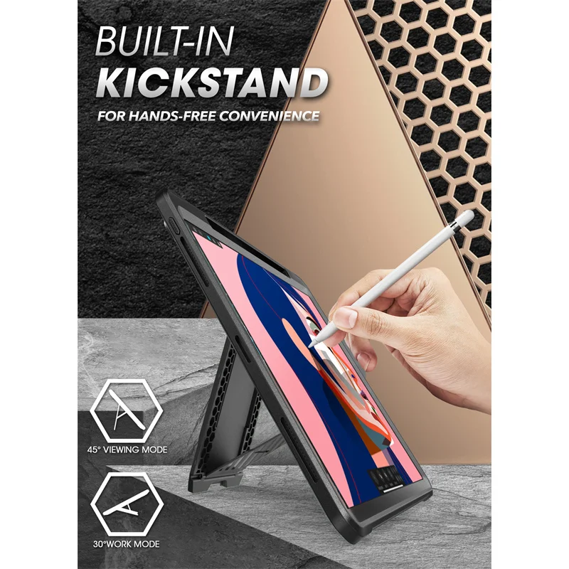for ipad pro 12 9 case 2021 supcase ub pro support apple pencil charging with built in screen protector full body rugged cover free global shipping