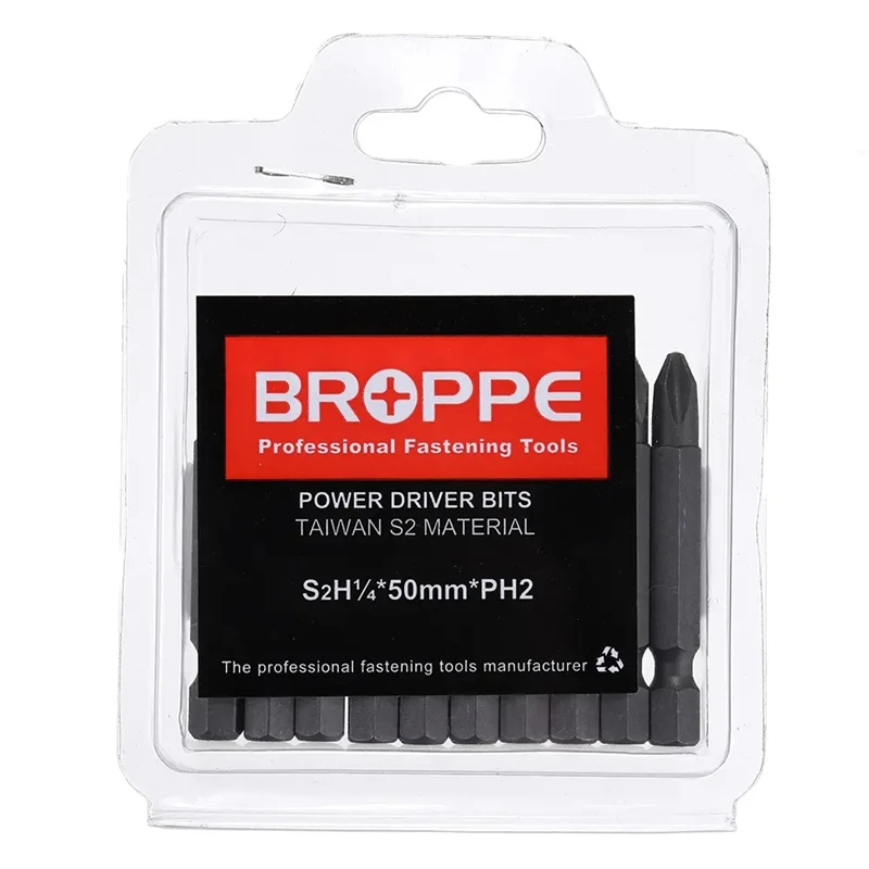 Магнитная отвертка Philips PH0/PH1/PH2/PH3 с шестигранным хвостовиком 1/4 дюйма 10 шт. - купить