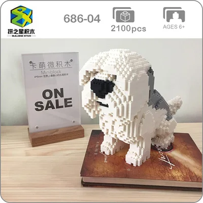 Doe Строительная звезда Beagle Hound Шнауцер такса овчарка Собака Животное 3D модель животного Алмаз Мини Строительные маленькие блоки игрушка без коробки - Цвет: Doe