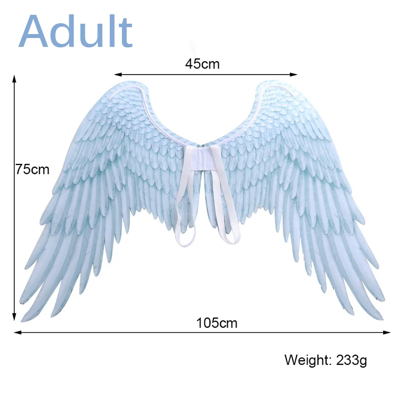 

Gooworm Halloween 3D Angel Wings Mardi Gras Theme Party Cosplay Wings For Children Adult Big Large Black Wings Devil Costume