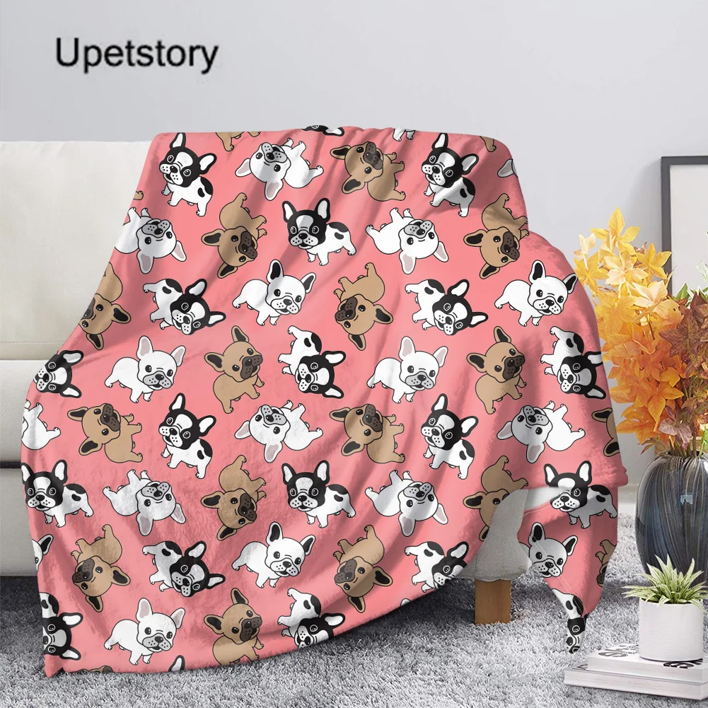 

Upetstory Home спальные одеяла для взрослых Французский бульдог 3D диван с принтом удобные плюшевые одеяла постельные принадлежности
