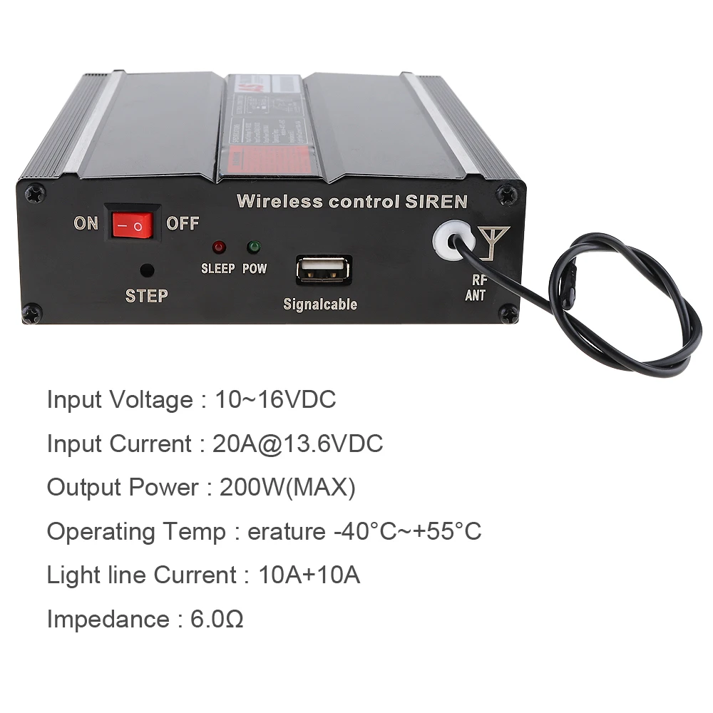 12V 200W 18 Тон Громкий Авто Автомобильная сирена Предупреждение сигнализации полицейская сирена рупор громкоговоритель с микрофоном Системы и Беспроводной дистанционного Управление