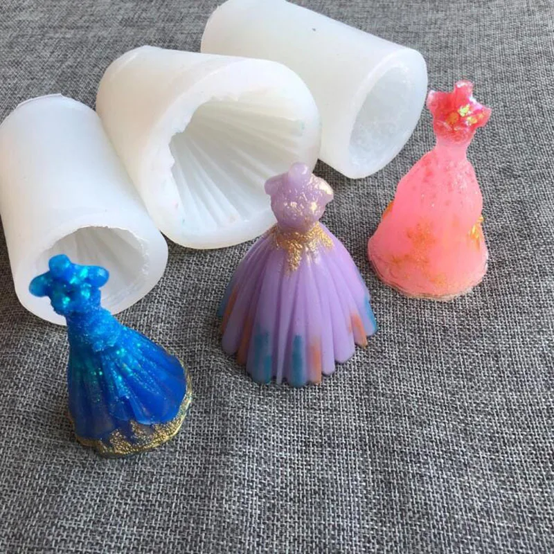 

New Princess Dress, Wedding Dress, Dress, Skirt, Silicone Epoxy Mold, Fondant Soft Pottery Clay Epoxy Plaster Decoration