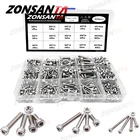 Набор винтов с шестигранной головкой, M3, M4, M5, 440, из нержавеющей стали, 304 шт.