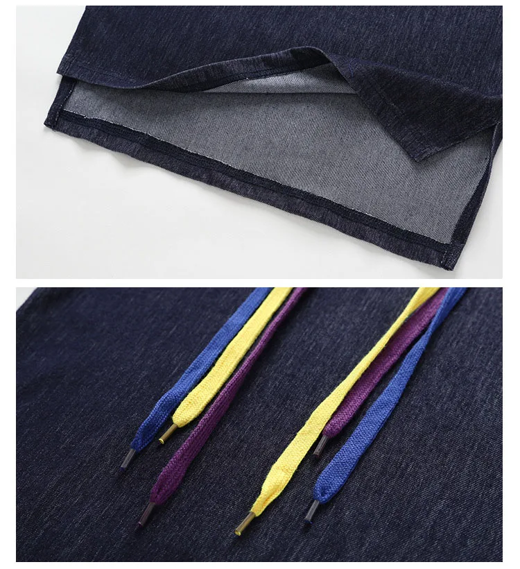 Girls denim dress Blue Rainbow Teen Girl Long Sleeve Dresses T Shirts Hooded Autumn Kids Clothing Casual Children Clothes