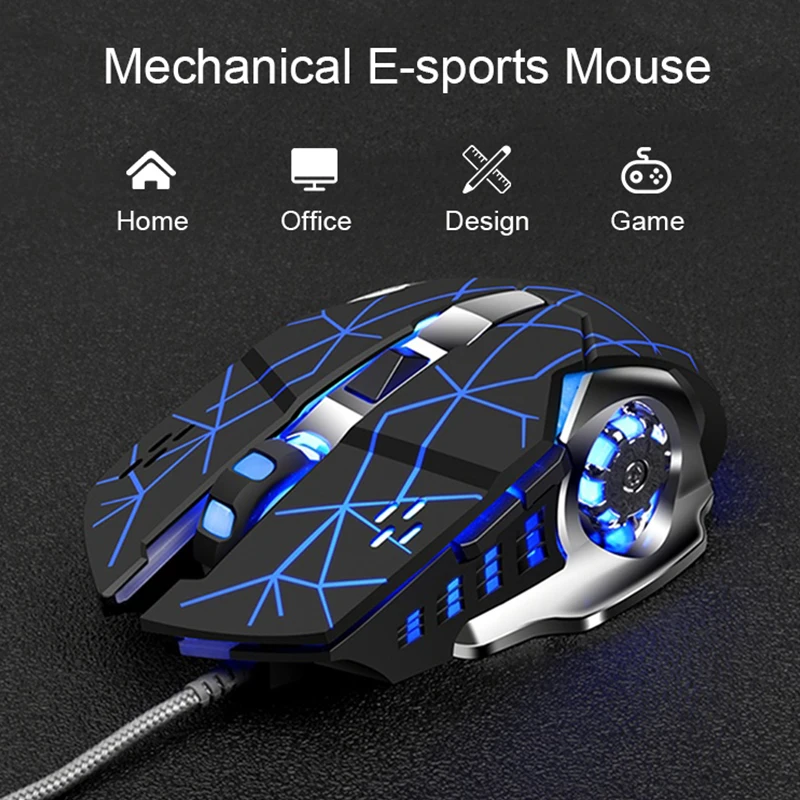 Проводная USB-мышь для ПК 4 уровня DPI 1200/1600/2400/3200 6 кнопок | Компьютеры и офис