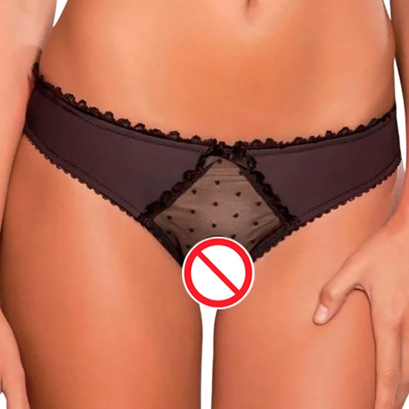 

Women's Underwear Sexy Thong Lace Front Open C Underwear Transparent See-through Thong Back Thong Women Erotic Exotic Panties