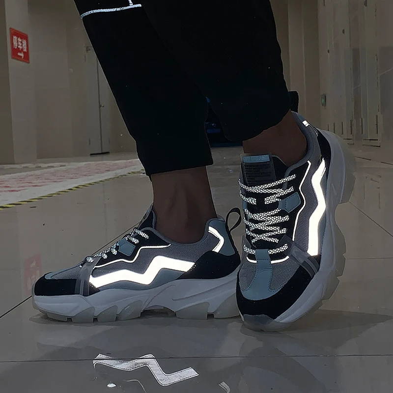 

Fashion Man Sneakers Comfortable Running Shoes for Men Non-Slip Men's Sports Shoes Outdoor Reflective Male Jogging Trainers Gym