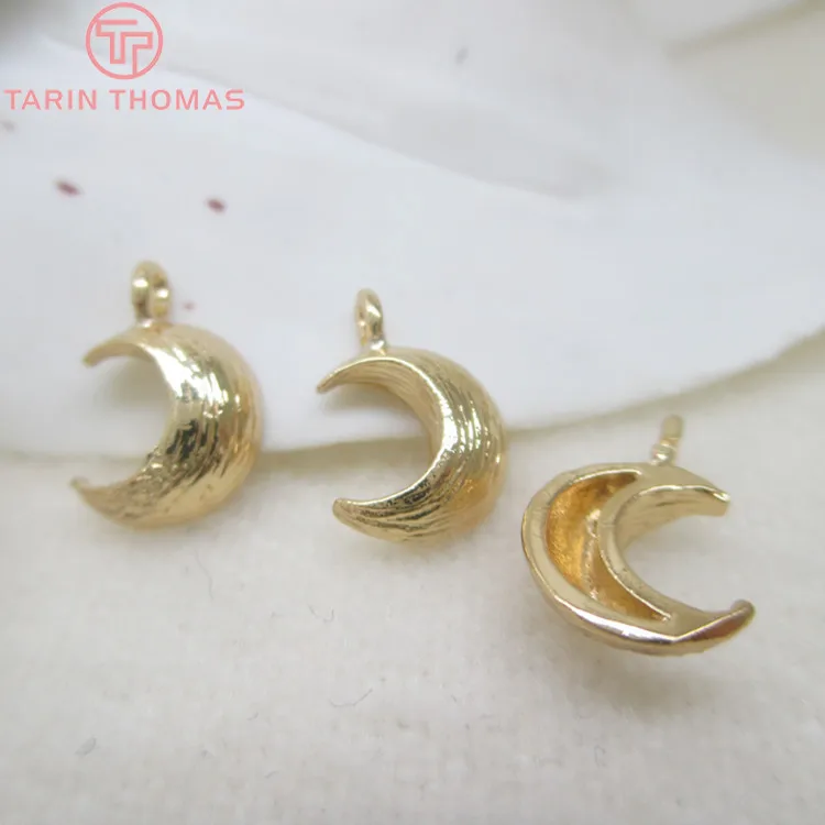 Латунные лунное ожерелье с покрытием 24 каратным золотом подвесное изделие для