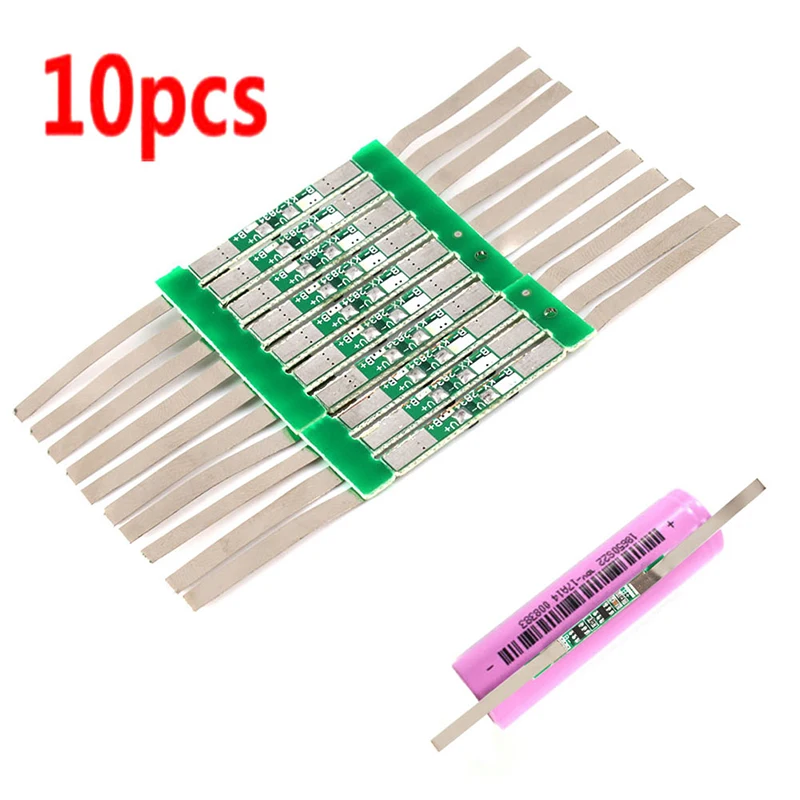 

10pcs 3.7V 3A Li-ion Lithium Battery 18650 Charger Over Charge Protection Board With Solder Belt