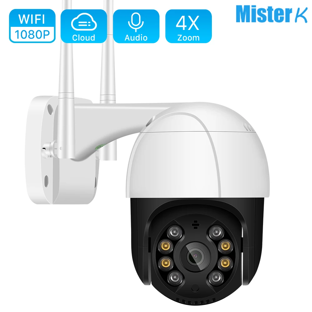 

1080P PTZ Wifi IP Camera Outdoor 4X Digital Zoom AI Human Detect Wireless Camera H.265 P2P ONVIF Audio 2MP Security CCTV Camera