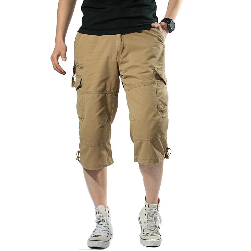 DIMI Men Casual Boardshort Loose Baggy Beach Short Pants 3/4 Length Plus Size 5XL New Fashion Brand Summer Cargo Shorts Cotton