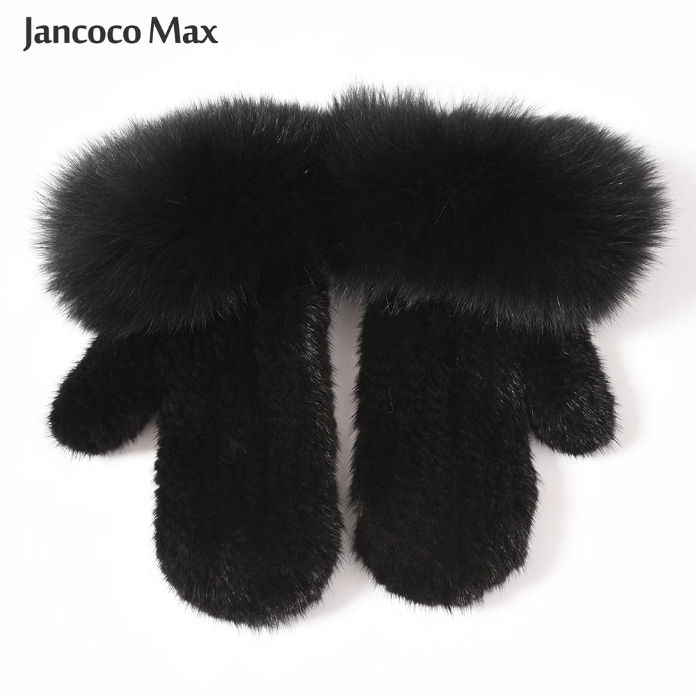 Новое поступление перчатки Jancoco Max из натурального меха норки зимние теплые