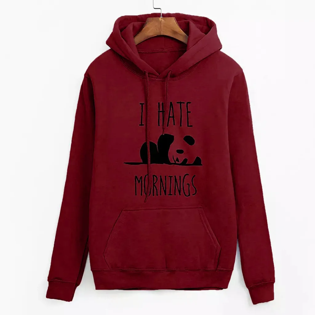 Осенний свитер для женщин с милым животным принтом пуловер карманами высокое