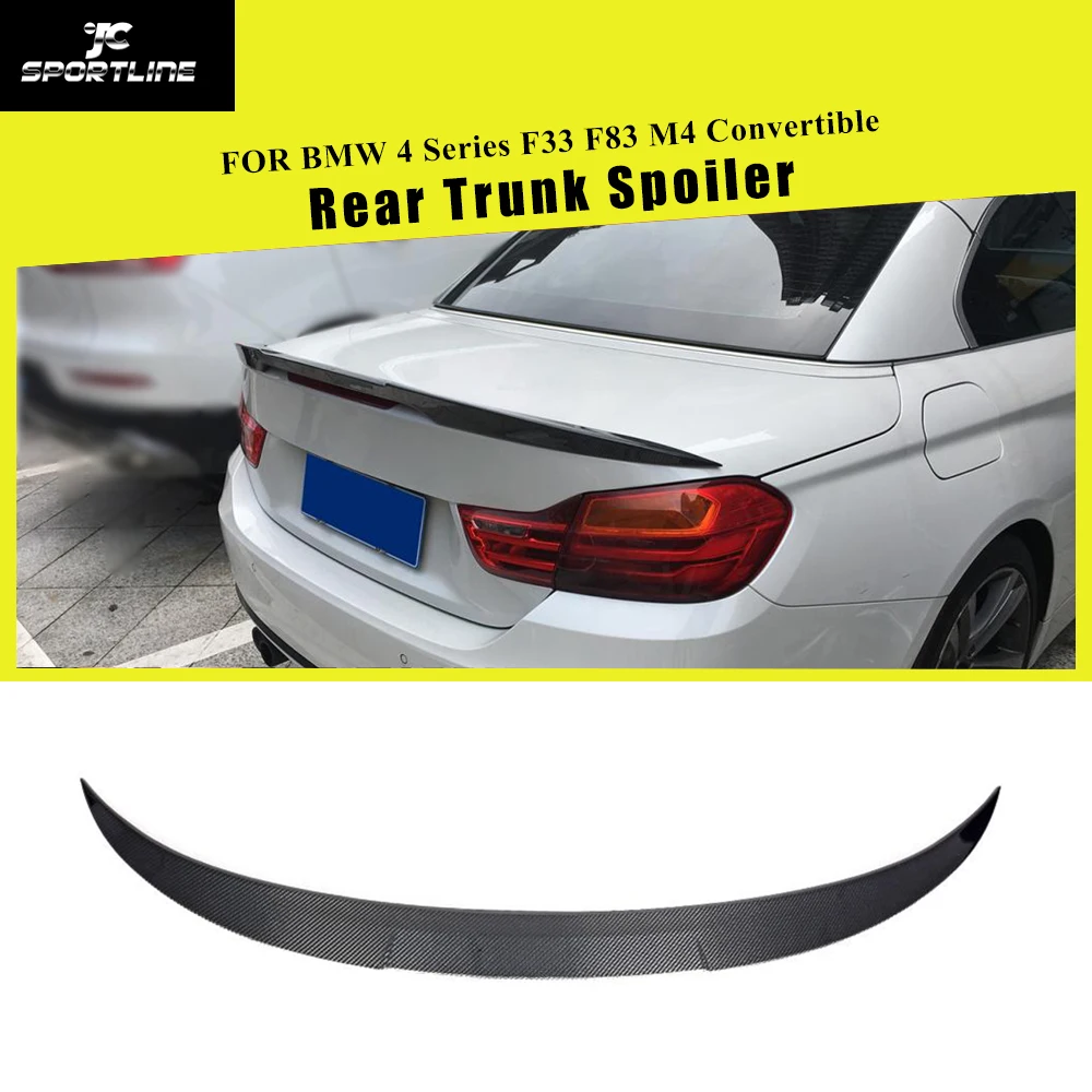 Carbon Fiber Rear Trunk Spoiler for BMW 4 Series F33 F83 M4 Convertible 2014 - 2019 Wing Boot Lid Lip | Автомобили и мотоциклы